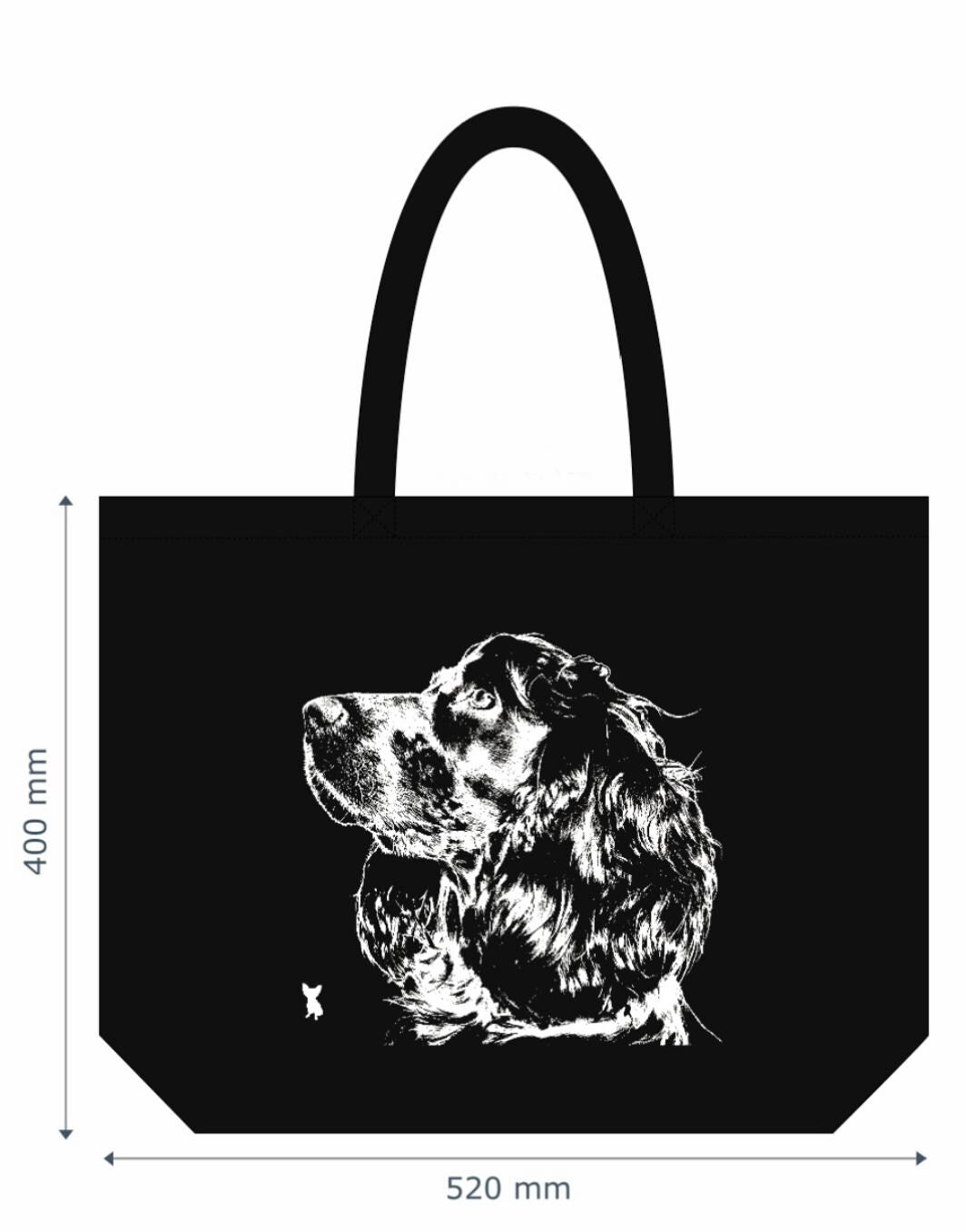 Dog Design Tote bag , premium cotton, 6 stylish, unique designs - Border Terrier, Chihuahua, Jack Russell, Spaniel, Labrador, Dachshund
