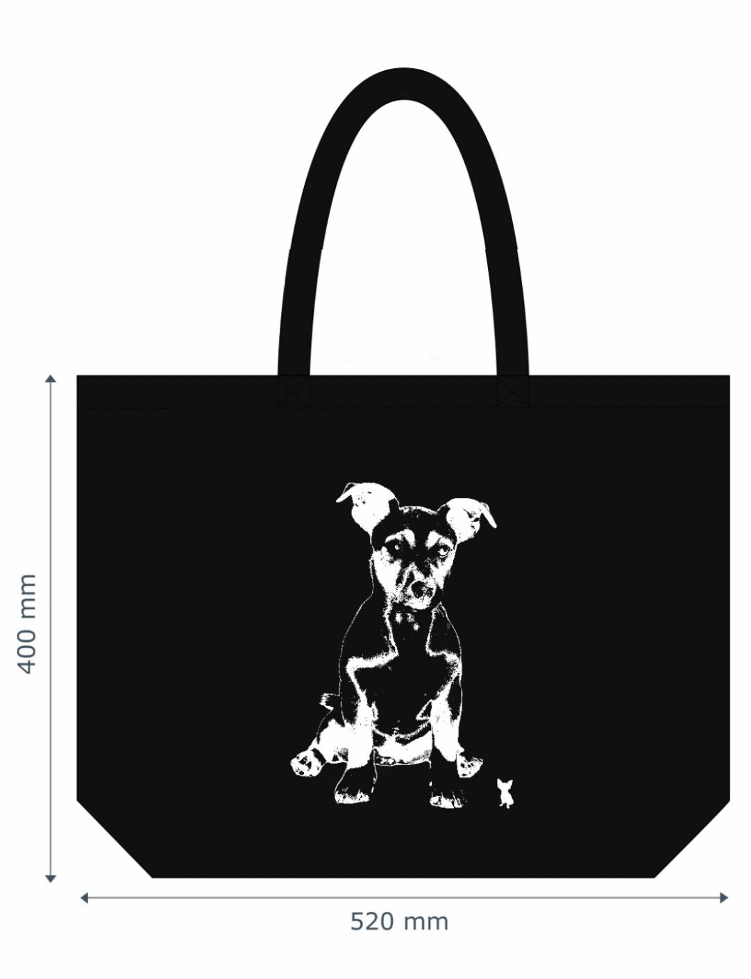 Dog Design Tote bag , premium cotton, 6 stylish, unique designs - Border Terrier, Chihuahua, Jack Russell, Spaniel, Labrador, Dachshund