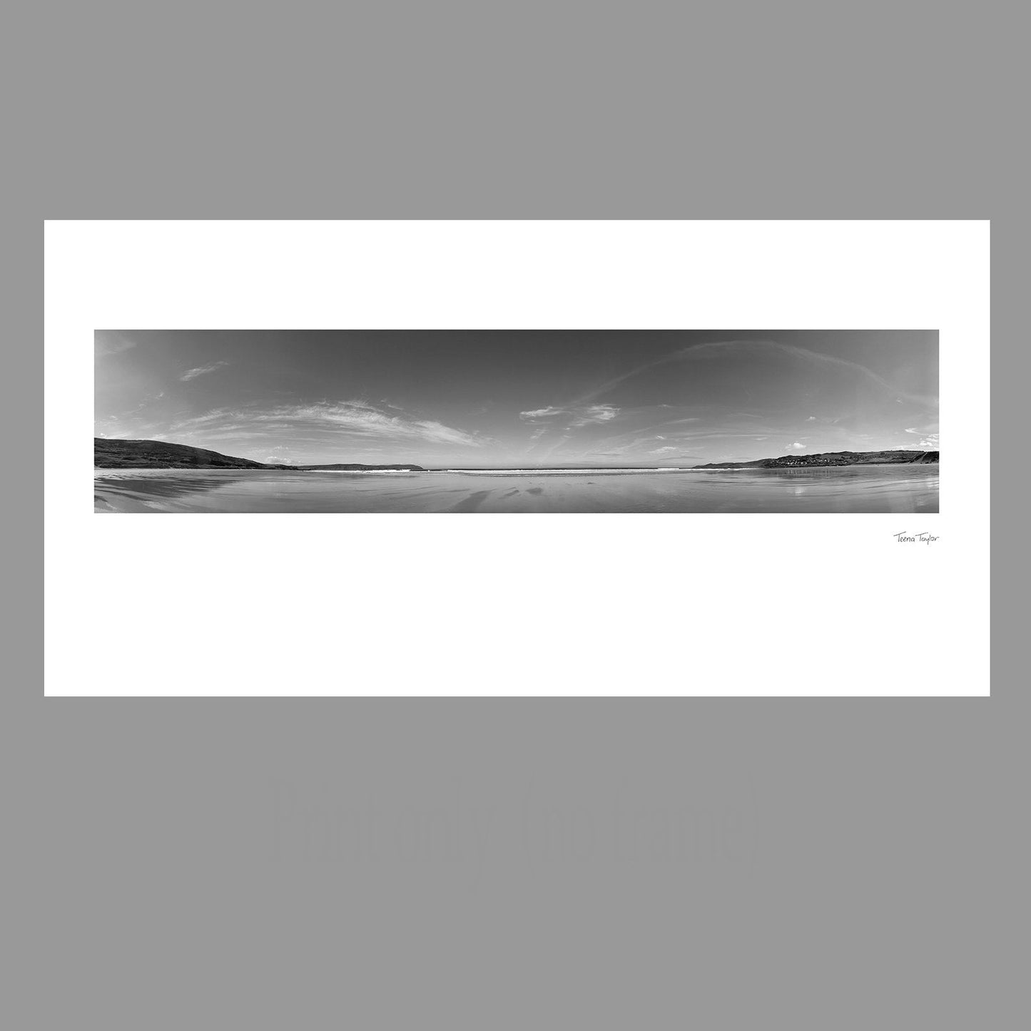 Woolacombe Beach Panoramic Photographic Print - Coastal Wall Art, UK Seascape in Colour or B&W