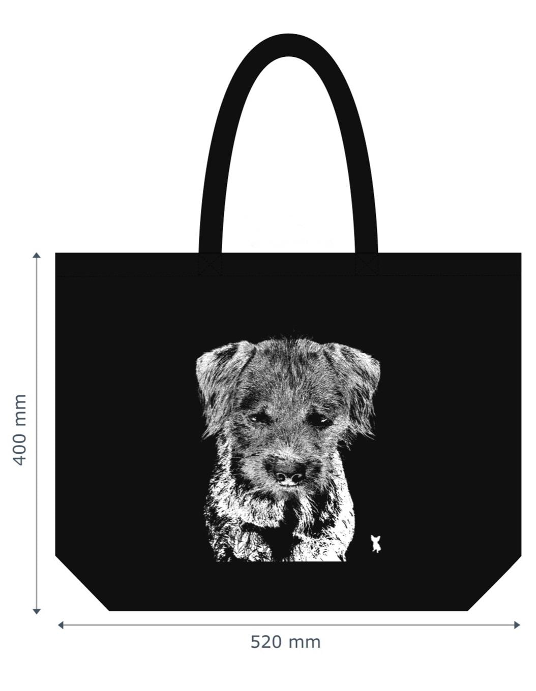 Dog Design Tote bag , premium cotton, 6 stylish, unique designs - Border Terrier, Chihuahua, Jack Russell, Spaniel, Labrador, Dachshund
