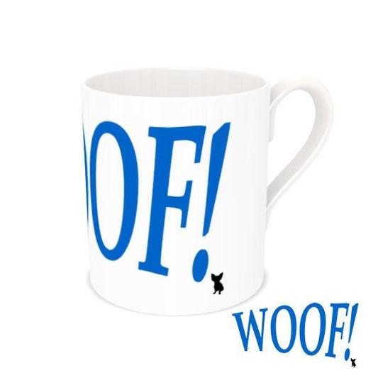 Express Yourself with Our Modern Exclamation Novelty China Mugs! Woof! A smile with every sip! Gift idea for all dog lovers.