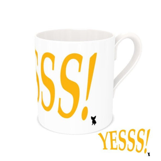 Express Yourself with Our Modern Exclamation Novelty China Mugs! Yesss! Modern, stylish kitchenware.