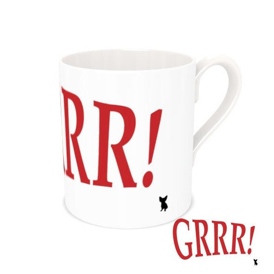 Express Yourself with Our Modern Exclamation Bone China Mugs! GRRR! A smile with every sip! Modern, original, stylish kitchenware.