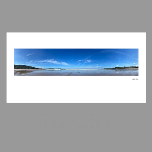 Woolacombe Beach Panoramic Photographic Print - Coastal Wall Art, UK Seascape in Colour or B&W